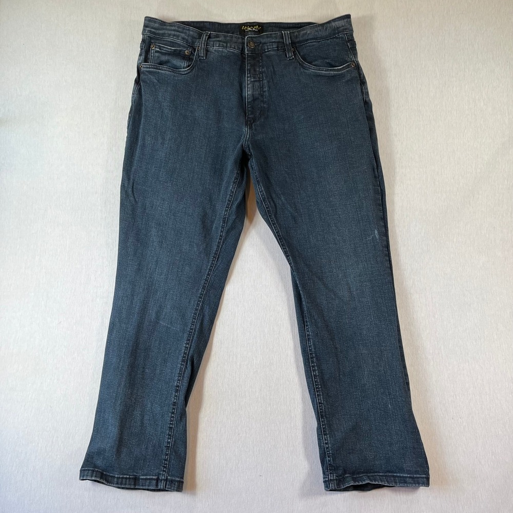 Urban Star Jeans Mens 38x30 (Fit 37x28) Dark Wash Straight Leg Blue Stretch